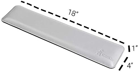 Bailey Full Size by Castle - Leather Ergonomic Computer Wrist Rest Pad for Keyboards with Around 104 Keys - Firm Keyboard Wrist Support for Typists, Gaming, and Heavy Office Use (Stone, Full Size) - Image 2
