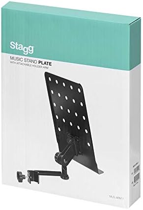 Stagg MUS-ARM 1 Small Music Stand with Attachable Holder Arm,Black - Image 6