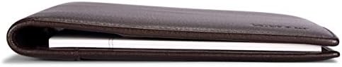 HISCOW Slim Leather Junior Padfolio, 5x8 Notepad Cover, Pebbled Coffee - Image 7