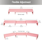 Mind Reader Dual Monitor Stand, Desktop Organizer, Laptop Riser, Office, MDF, 51.25"L x 9.25"W x 4.75"H, Pink - Image 3