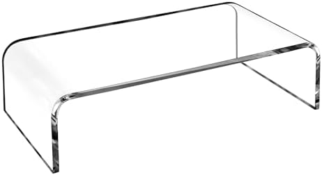 AMT Premium Acrylic Clear Monitor Stand Laptop/PC/Multimedia Monitor Riser for Home Office by AMTSupply