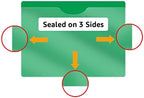 Green Plastic Folders with Pockets and Clear Cover, Doctor Stuff, Letter Size, Top Loading Vinyl File Folders, Job Jacket, Documents Holder, Pack of 100 - Image 3