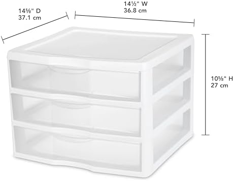 2-piece Set, Three-drawer Transparent Plastic Desktop Storage Cabinet, Countertop Storage Drawer, Stackable Office Drawer Cabinet, Suitable for Offices, Living Rooms, and Bedrooms - Image 3