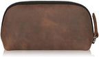 Leather Tech Pouch for Cables Chargers Phone | Tech Bag | Zipper Travel Accessory Pouch | Electronic Organizer Case Travel Bag (Vintage Dark Brown) - Image 2