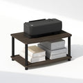 Furinno Turn-N-Tube 2-Tier Printer Table with Storage, Under Desk Printer Stand, Toolless Assembly, for CPU, Work Supplies, Home Office, Dark Brown by Furinno-FitsYourSpaceFitsYourBudget