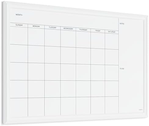 U Brands Farmhouse White Frame, 20 x 30 in, Dry Erase Calendar White Board - Image 2