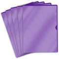 Purple Vinyl Folders, Heavy Duty Plastic Folders with Clear Front Pocket, Doctor Stuff, Letter Size L-Type Document Holder for Home, Office and Medical, Pack of 100 by DoctorStuff