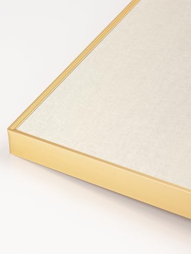Fabric Bulletin Board 40x30 inches, Golden Aluminum Framed Wall Pin Board - Image 2