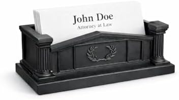 Business Card Holder for Desk – Attorney Courthouse Design for Law Office Reception, Gift for Lawyers & Legal Professionals by Unknown