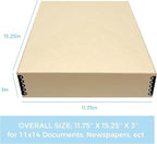 Lineco Drop Front Archival Storage Box, 11.75x15.25x3 in, Tan, 2 Pack - Image 2