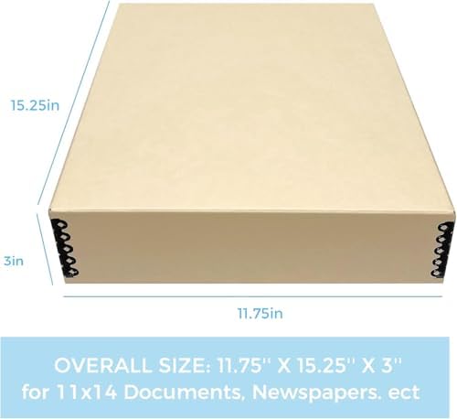 Lineco Drop Front Archival Storage Box, 11.75x15.25x3 in, Tan, 2 Pack - Image 2