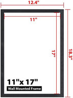 11"x 17" Self Adhesive Magnetic Sign Holder, Double Sided Window Magnetic Display Frame, Peel and Stick Picture Frames for Office/Home/Store/Door/Glass/Wall Display (Black,10Pack) - Image 3