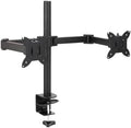 Amazon Basics Adjustable Dual Monitor Desk Mount, Supports up to 32 inch Monitors and 22 lbs per Arm, Adjustable Tension, VESA 75x75/100x100, Black by AmazonBasics