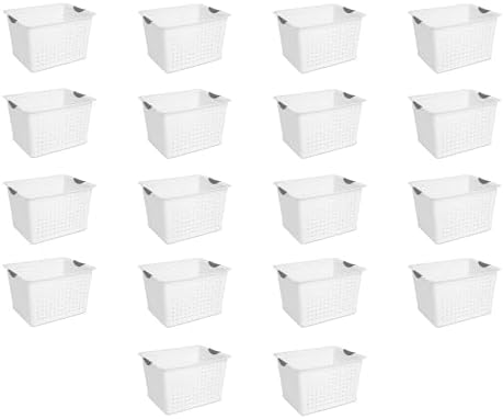 Sterilite Deep Ultra Basket, Open Top Plastic Storage Organizer, 18-Pack by Sterilite