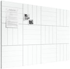 Bumusty 48" x 36" Large Cork Board Alternative, Cold White by BUMUSTY
