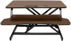 32 Inch Desk Converter, Height Adjustable Sit to Stand Riser, Dual Monitor and Laptop Workstation with Wide Keyboard Tray Xmas,Gift for Mother's Day (Black,Walnut) - Image 7