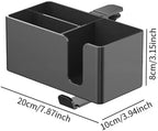 4 in 1 Desk Cup Holder,Desktop Unit Clamp on with Headphone Hanger and Storage Space, Black - Image 2