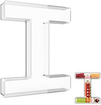 13.8" Extra Large Acrylic Letter Charcuterie Board Box, Reusable Fillable Letter Cake Candy Dish Display Serving Tray for Birthday Anniversary Party Decoration (I) by RUFHVTY