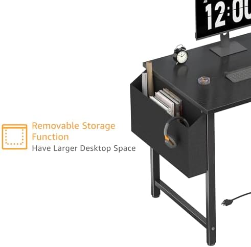 DLisiting Small L Shaped Gaming Desk with Shelves, 40 Inch Small Corner Computer Gaming Desk for Boys Teens Bedroom, Study Work PC Desks for Home Office Bedroom, Black - Image 7