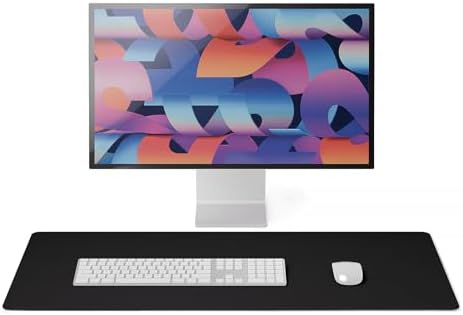 Jotsome Leather Desk Pad Mat, 34" x 17", Black - Image 3