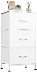 WLIVE Small Dresser Nightstand for Bedroom, 3 Drawers, White by WLIVE