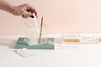 russell+hazel Acrylic Pen & Pencil Holder with Perpetual Calendar, Clear - Image 4