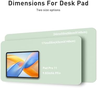 Aothia Faux Leather Desk Mat - Non-Slip PU Leather Desk Blotter, Waterproof Writing Surface, Large Desk Pad for Office & Home (Aqua, 55" x 24") - Image 5