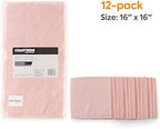 Coastwide Professional Microfiber Wipers, Pink, 24/Carton - Image 2