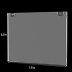 HIIMIEI Acrylic Clear Wall Mount Sign Holders 8.5 x 11 Horizontal 6 Pack - Image 2