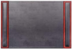 Dacasso Rosewood and Leather Desk Pad with Side-Rails, 25.5 by 17.25 Inch (P8002) by Dacasso