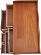 6-Drawer Desktop Storage Cabinet Tabletop Supplies Organizer Vintage Drawers for Desk Brown 18.5 * 8.66 * 12.6in - Image 6