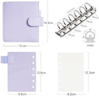 Moterm Pocket Luxe Rings Planner - Genuine Leather Binder Organizer (30mm Ring, Pebbled-Lavender) - Image 6