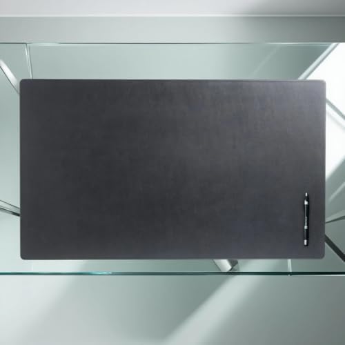 Dacasso Black Leather 34" x 20" Desk Mat Without Rails by Dacasso