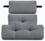 2 Piece Neck Pillow and Lumbar Support Back Cushion Set for Recliner, Gray by WhereEaseMeetsGrace
