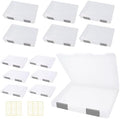 12 Pcs Clear Paper Storage Box, Grey, 12.4 x 9.84 x 1.18 Inches by OLUTACOT