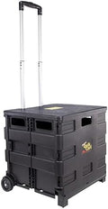 dbest Products Quik Cart Standard Collapsible Rolling Crate - Black by dbestproductsInc