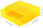 Gelite Acrylic Desk Organizer with Drawer for Makeup Vanity Stackable Desktop Storage Box for Office Supplies, 13.8 x 9.8 x 3.9’’, Neon Yellow - Image 2