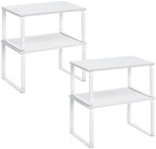 SONGMICS Cabinet Organizer Shelf, Set of 4 Spice Rack, Kitchen Storage by SONGMICSbySONGMICSHOME