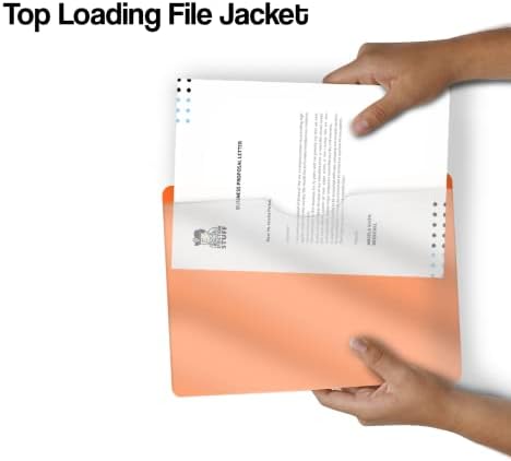 Orange Plastic Folders with Closed Sides, Doctor Stuff, Letter Size, Pack of 50 Clear Front Top Loading Job Jacket, Documents Holder for Office and Medical Files, Pack of 50 - Image 5