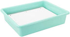 Storex Letter Size Flat Storage Tray – Organizer Bin for Classroom, Office and Home, Teal, 5-Pack (62522A05C), 10 x 13 x 3 Inches - Image 5