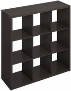 Furinno Simple 9-Cube Storage Organizer, Extra Thick Frame, Black Oak - Image 7