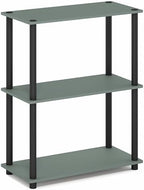 Furinno Turn-N-Tube Storage Shelves, 3-Tier Book Shelf, Corner Shelf, Toolless Open Shelves, for Organization and Storage, Living Room, Garage, Home Office, Sage Green - Image 5