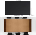 MAIDERN Cork & Leather Desk Mat XXXXL, 70.8” x 40” Desk Pad (Black) - Image 2