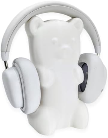 Gummy Bear Headphone Stand Hanger - Cute Headset Holder - Kawaii Desk Accessories - Compatible with Most Headphones (White) by BeamTeam3D