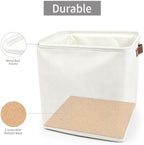 Bagnizer 13x13 Cube Storage Bins, Collapsible Fabric Storage Box, 4 Pack Closet Baskets with Handles for Organizing, Shelf, Toys, Clothes, Home, Office, Nursery (White) - Image 5