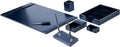 Dacasso Bonded Set Luxury Leather Desk Pad & Desk Organization Essentials, 8 Piece, Navy Blue by Dacasso