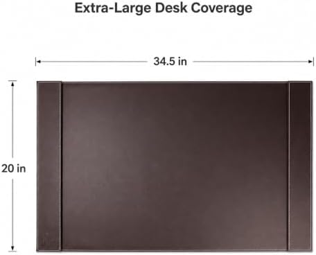 Leather Desk Pad with Side Rails, Paper Holder and Desk Protector,Ideal Ideal for Writing, organizing, and safeguarding desks at Home or Office in Style - Image 6