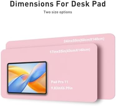 Aothia Faux Leather Desk Mat - Non-Slip PU Leather Desk Blotter, Waterproof Writing Surface, Large Desk Pad for Office & Home (Fairy Pink, 55" x 17") - Image 5