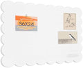 Scalloped Bulletin Board 36x24 inches, Decorative Felt Pin Board for Wall by Lightomorrow