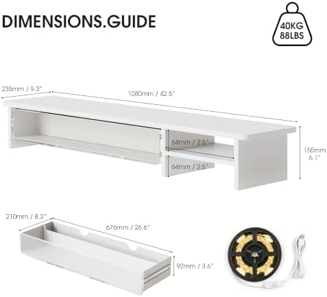 Fenge Monitor Stand with Acrylic Display Drawer for Figures & Collectibles - Image 3